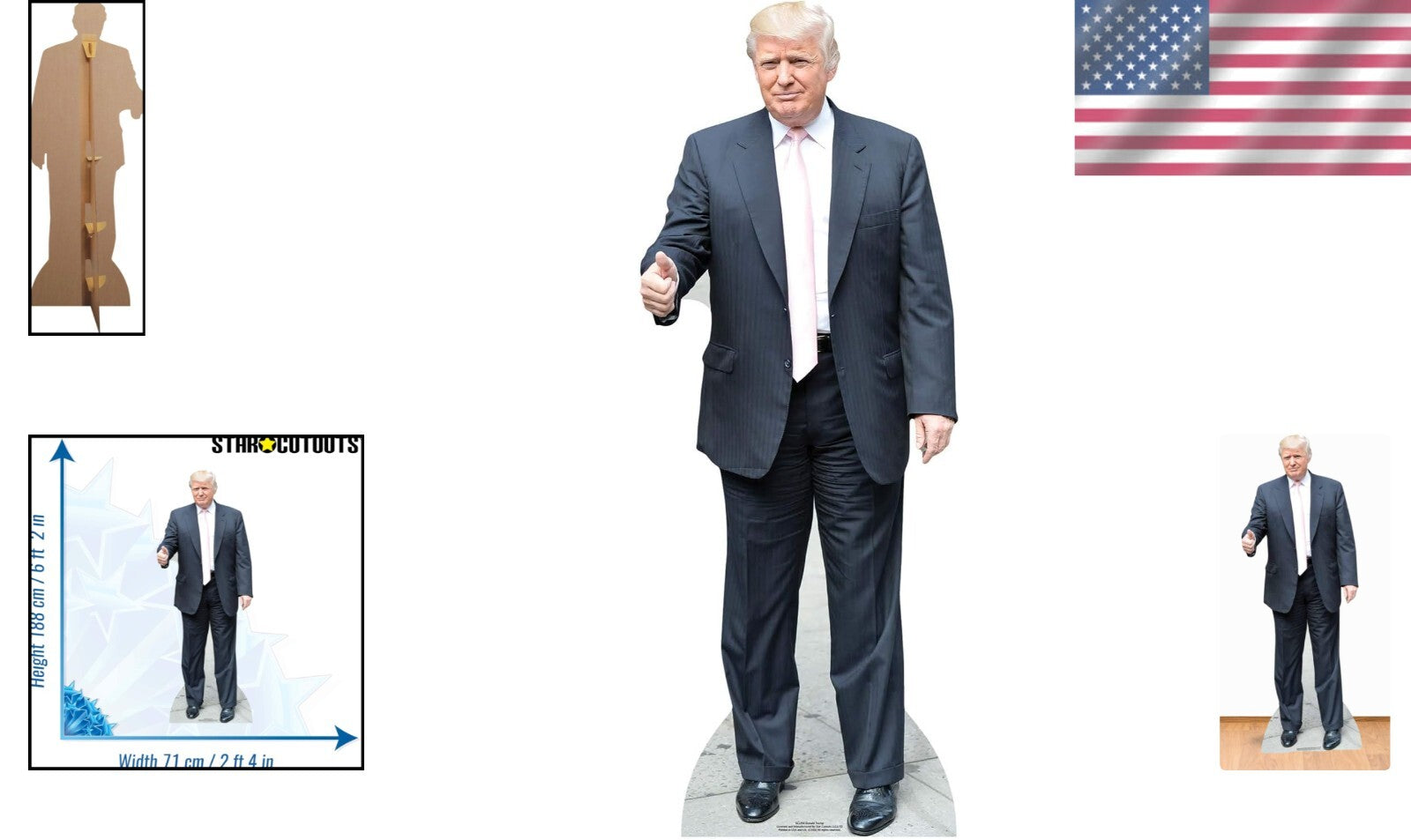 Dynamic Lifesize Trump Cardboard Cutout - Perfect for Collectors & Celebrations