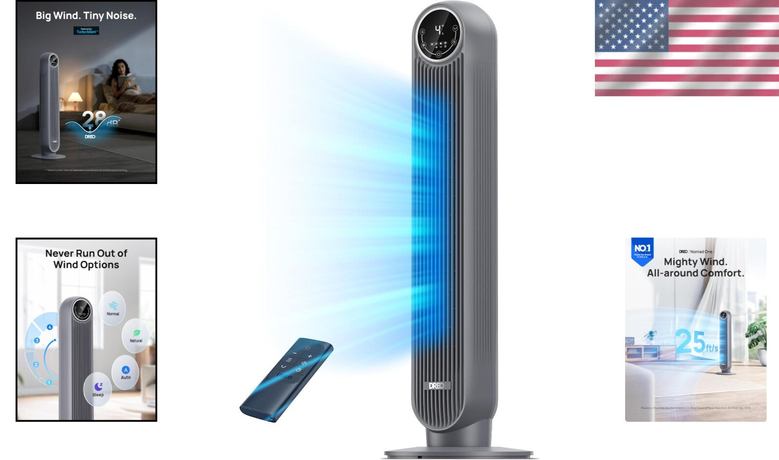 Advanced Tower Fan with 90° Oscillation - Safe, Easy-Clean Cooling Solution