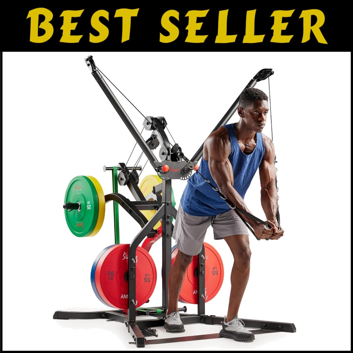 Heavy-Duty Alloy Steel Home Gym with Bi-Directional Arms - Safely Train Anytime