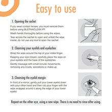 Load image into Gallery viewer, 60 Sterile Fragrance-Free Eyelid Wipes for Daily Hygiene &amp; Blepharitis Care