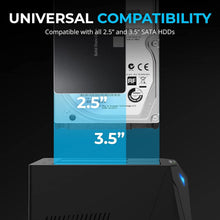 Load image into Gallery viewer, Effortless Cloning &amp; Storage Expansion with USB 3.0 Dual Bay Hard Drive Dock