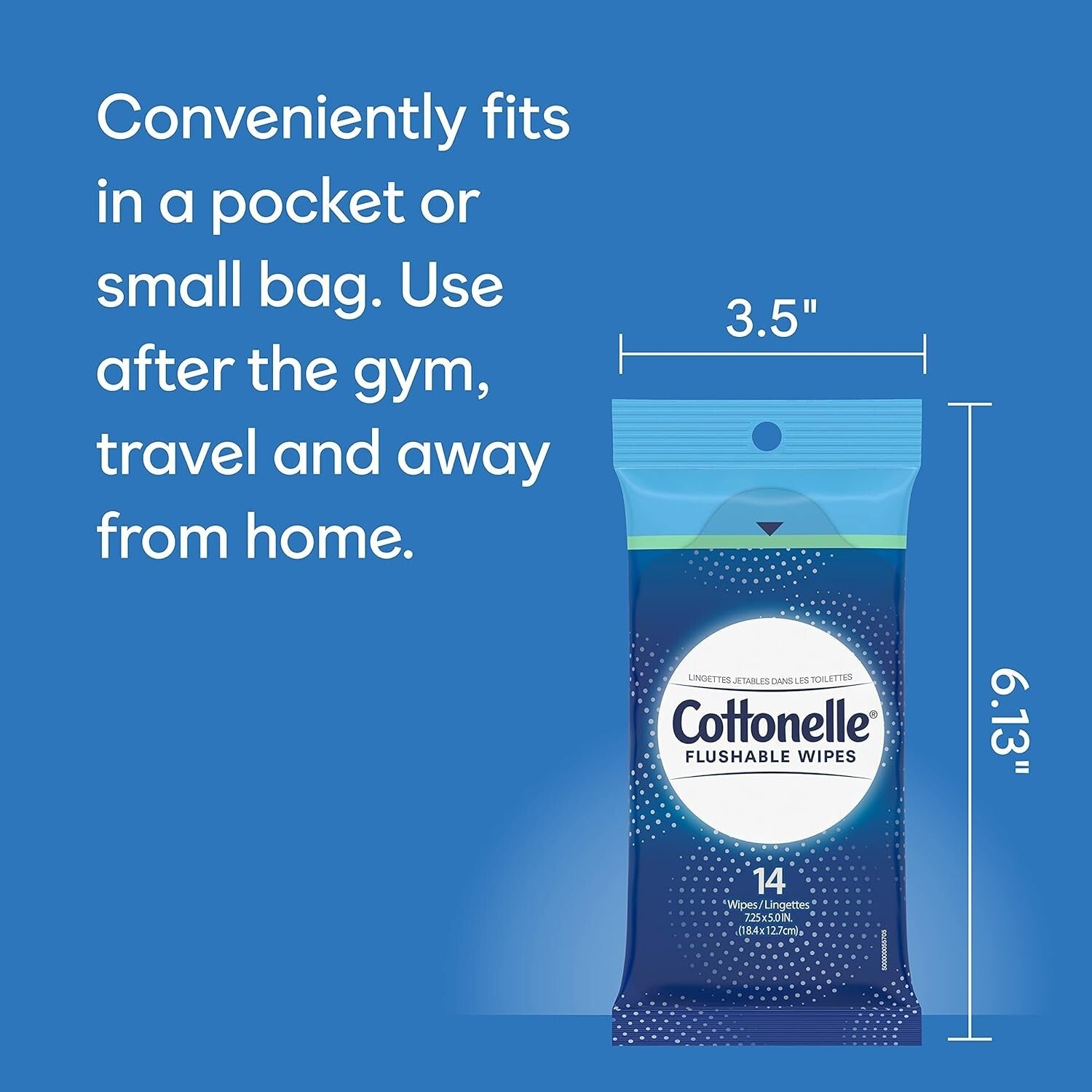 336 Alcohol-Free Flushable Wipes with Wetness Indicator - Individually Wrapped