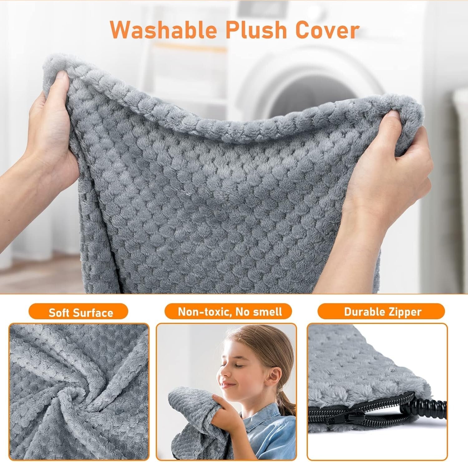 Washable Heating Pad for Pets with Timer Function & Chew Resistant Design