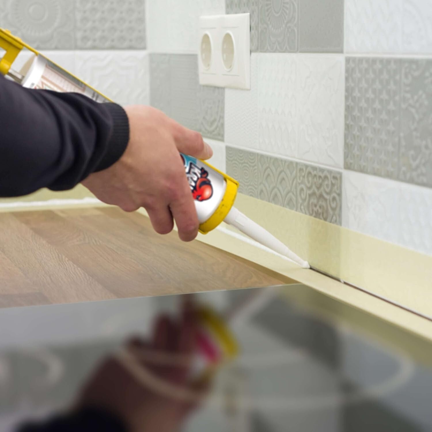 Professional-Grade Black Silicone Caulk - 12x10.1 fl. oz. for All Applications