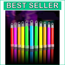 Load image into Gallery viewer, Super Bright Glow Sticks 100ct with Lanyards - Party Essentials for Hours of Fun