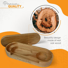Load image into Gallery viewer, Luxury Oak Wood Cribbage Board Set - Complete with Cards, Pegs &amp; Instructions