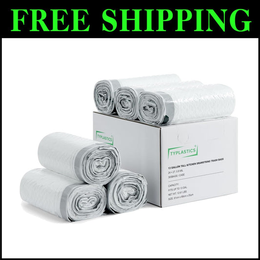 Wholesale Pack of 300 Unscented 13 Gallon Tall Kitchen Bags - Tear Resistant