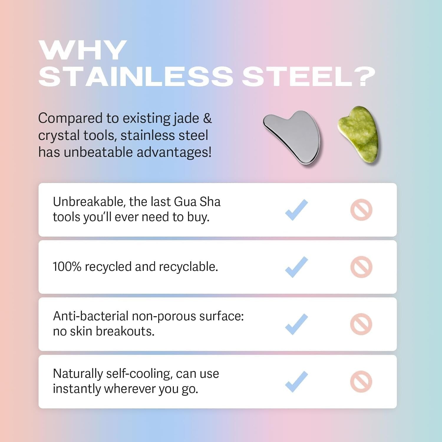 Manual Stainless Steel Gua Sha Tool for Deep Tissue and Plantar Fasciitis Relief