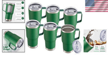 Load image into Gallery viewer, Bulk Stainless Steel Tumblers - 20 oz Double Wall Travel Mugs, 6 Pack Dark Green