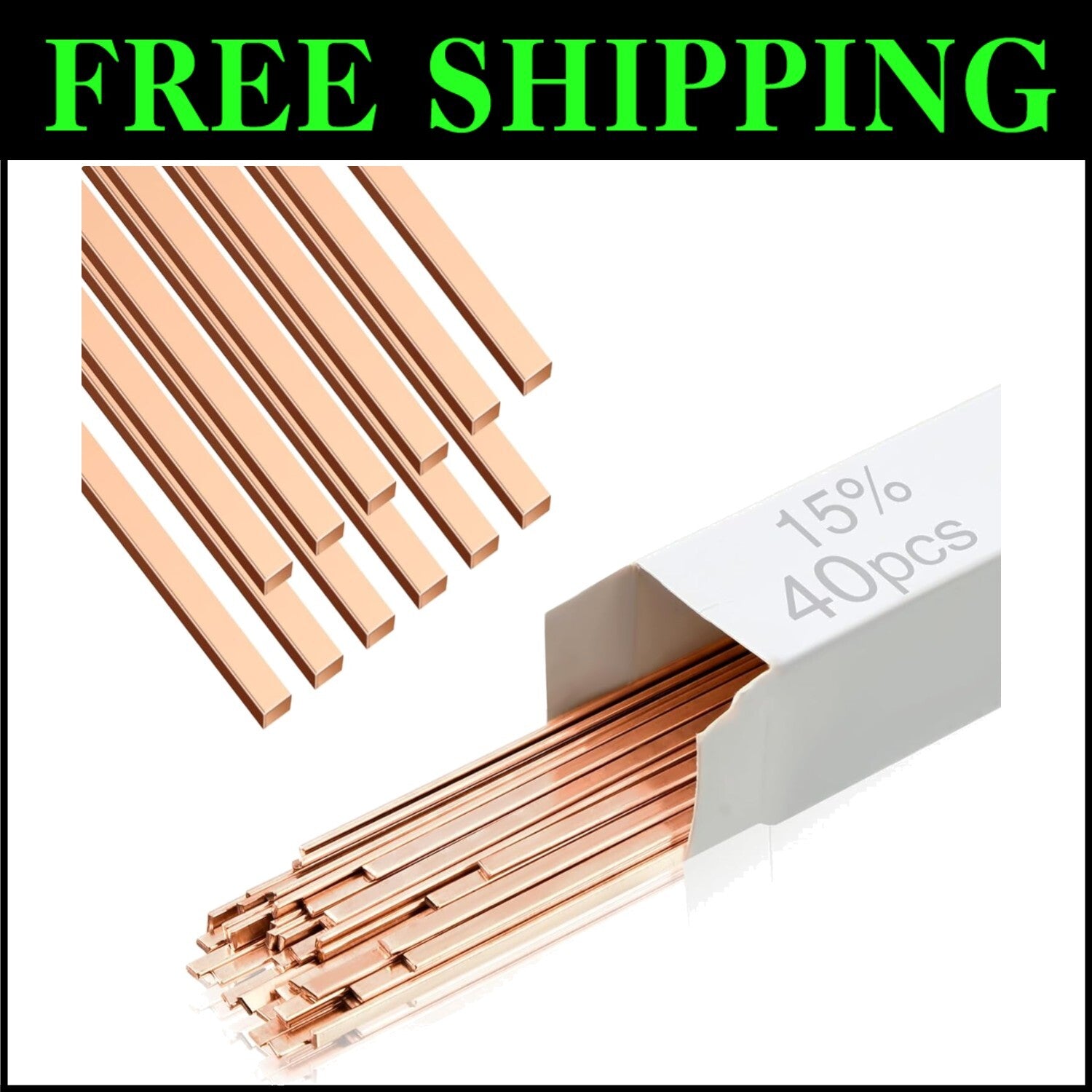 AWS BCup-5 Silver Solder - 15% Content, 40 Welding Rods for Reliable Repairs