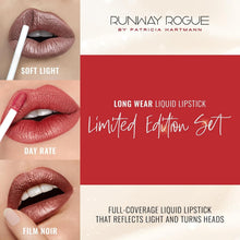 Load image into Gallery viewer, Glamorous Sunset Trio Mini Liquid Lipsticks - Soft Light, Day Rate, Film Noir