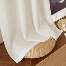 Load image into Gallery viewer, Elegant Linen Grommet Curtains 63" Long - 2 Panels for Light Filtering Privacy