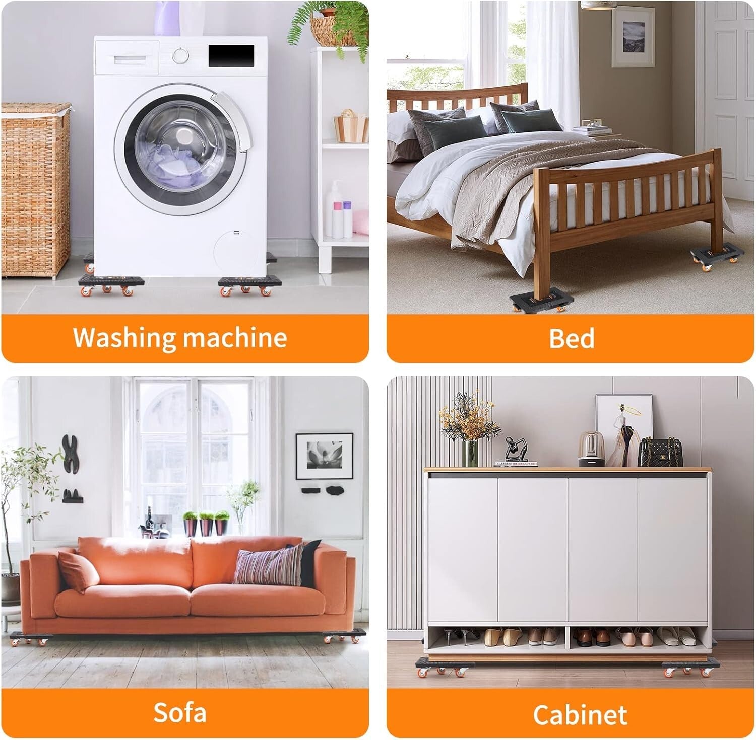 Heavy Duty 360° Furniture Mover Tool Set with 5 Wheels – 1200 lbs Capacity