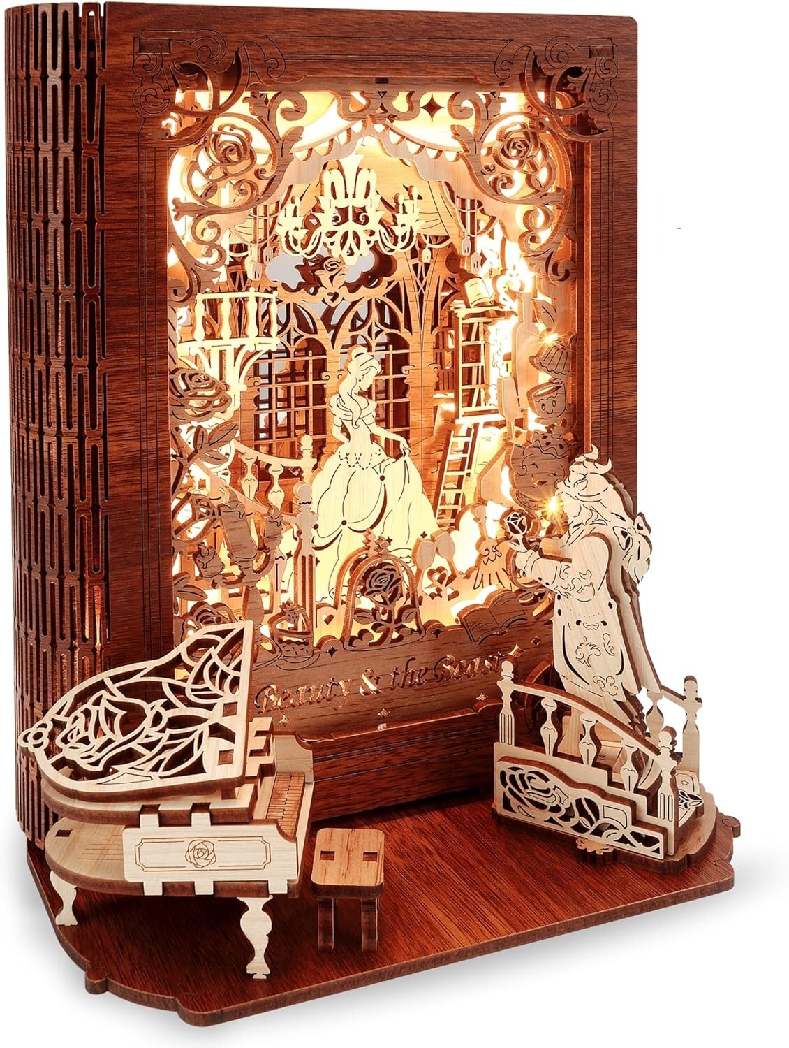 Exquisite 3D Puzzle Nightlight - LED Storybook Lamp for Kids and Adults