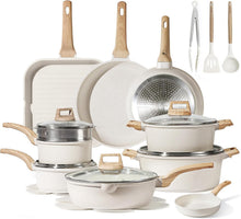 Load image into Gallery viewer, 22-Piece Nonstick Granite Cookware Set - Durable and Elegant Kitchen Essentials