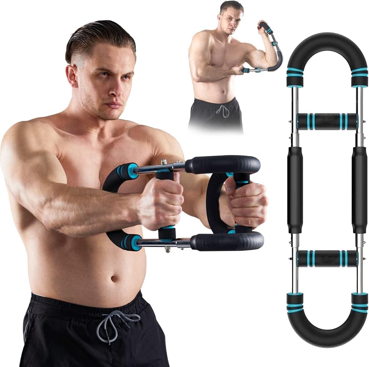 Adjustable Twister Arm Exerciser - Portable Strength Training Bar for Home Gym