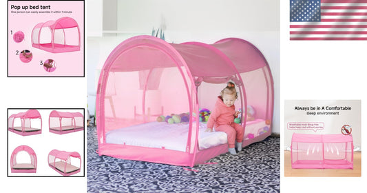 Dream Tent for Twin Beds - Lightweight Indoor/Outdoor Canopy with Zipped Doors