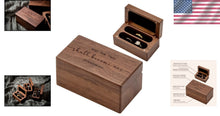 Load image into Gallery viewer, Rustic Engraved Ring Box - Ideal for Weddings, Holds Engagement &amp; Promise Rings