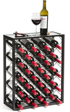 Load image into Gallery viewer, Modern Free-Standing Wine Rack with Tempered Glass Top - Holds 32 Bottles