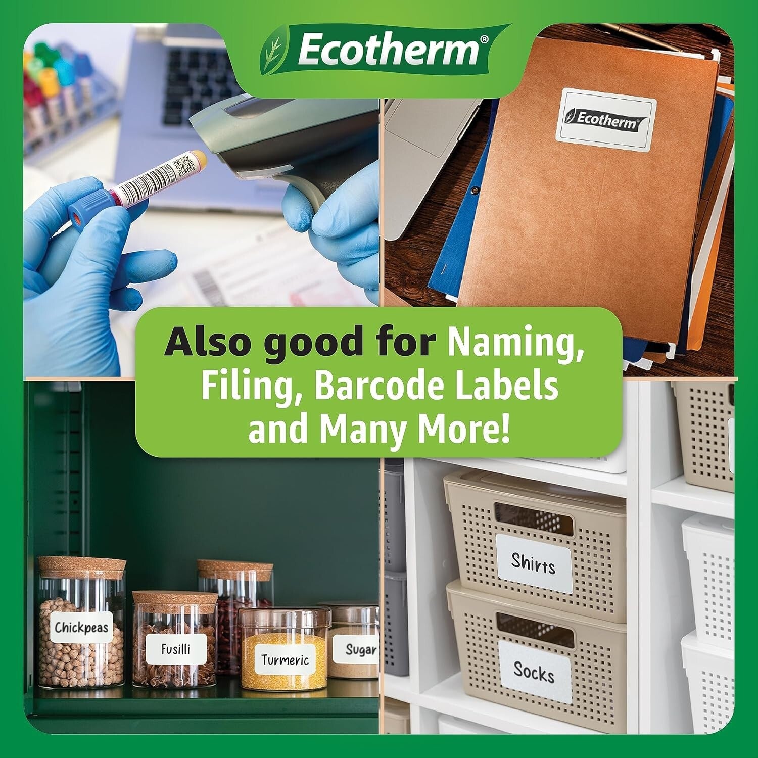 High Tack 3" x 1" Thermal Labels - 5240 Matte Adhesive for Multiple Surfaces