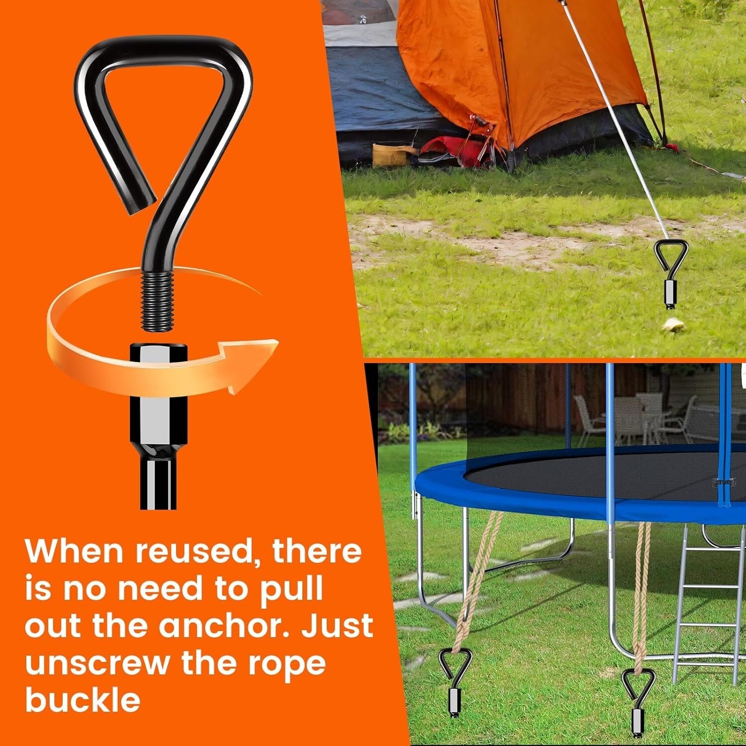 Alloy Steel Tent Stakes with Extended Blades – Secure Your Canopy and Trampoline
