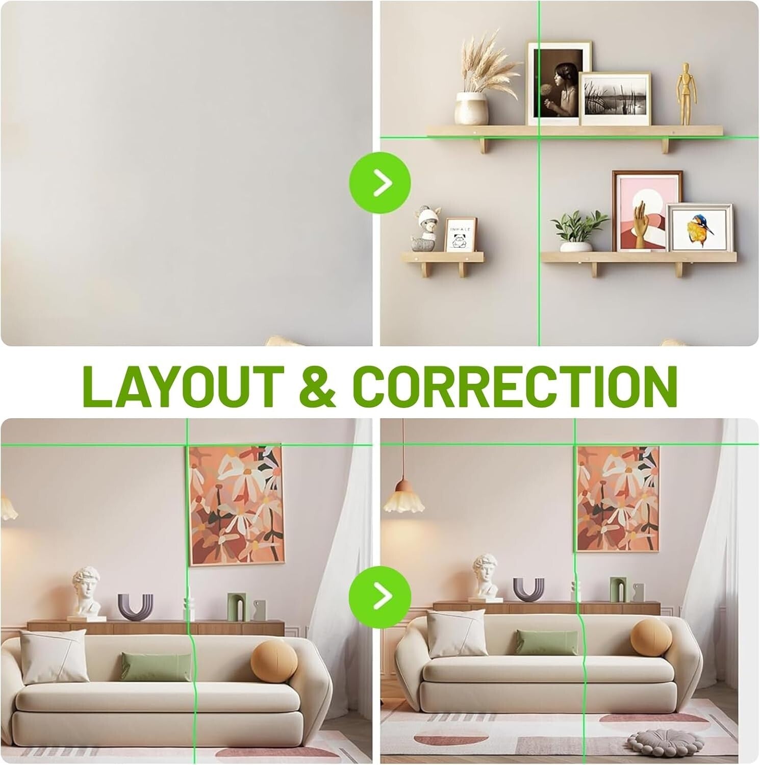 Durable Battery-Powered Green Laser Level - Ideal for Decoration & Construction