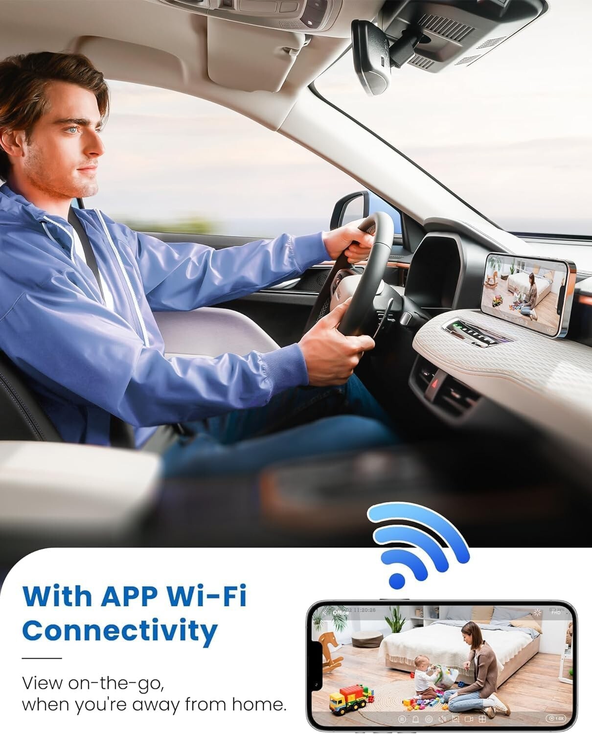 Compact Wireless Security Camera with 150° View - Perfect for Indoor/Outdoor Use