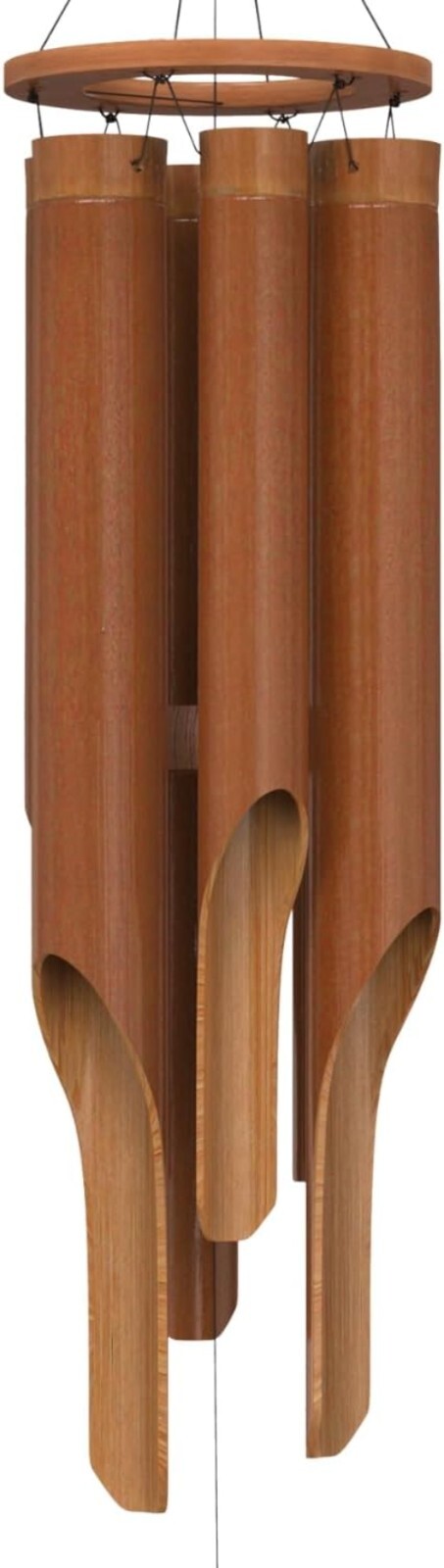Classic Weather-Resistant Bamboo Wind Chimes for Outdoor Serenity - Gift-Ready
