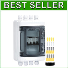 Load image into Gallery viewer, Waterproof 40 Amp Electrical Distribution Box - 2 Circuits for Solar Systems