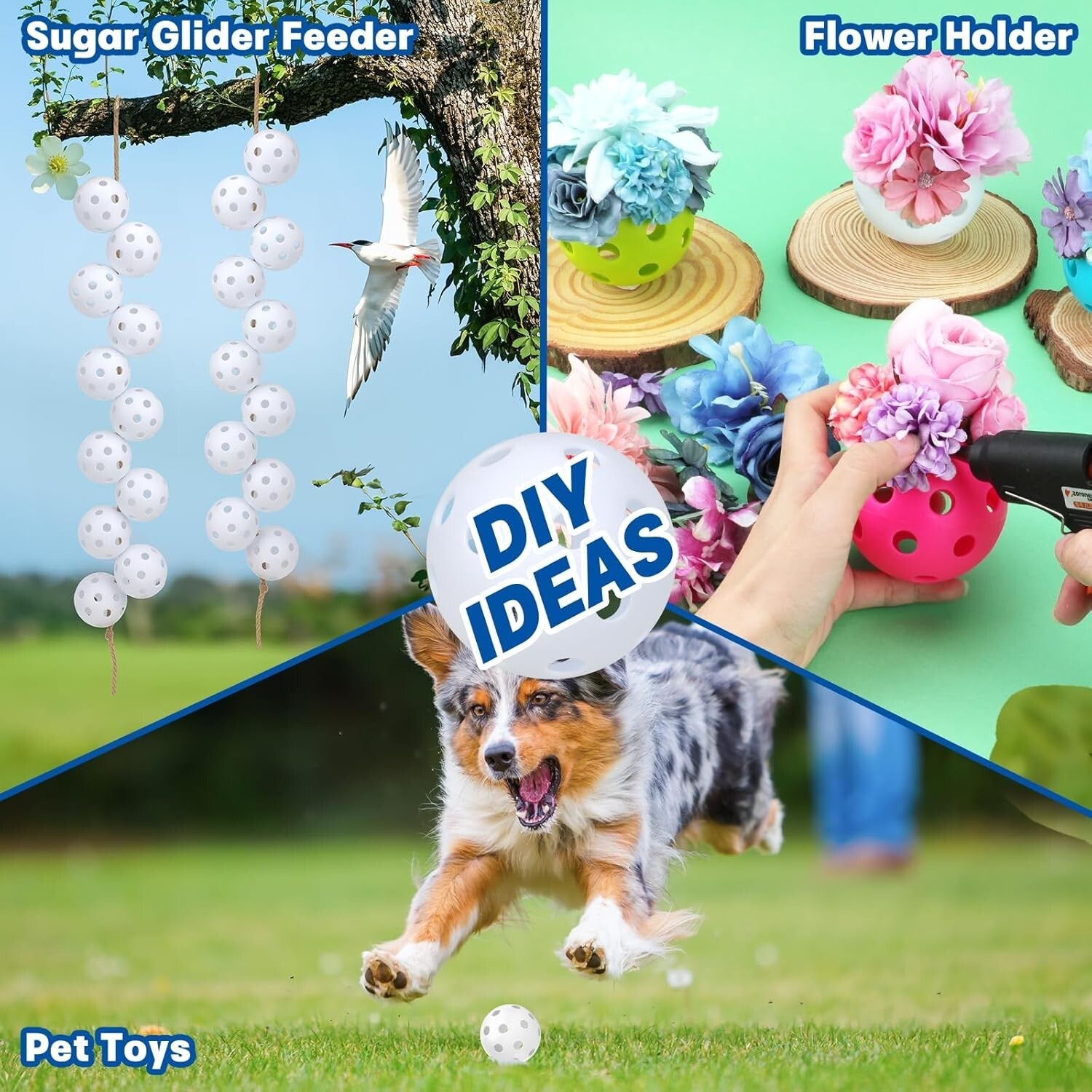 Durable Hollow Soft Baseballs with 26 Holes - 12/100 Pack for Skills Development