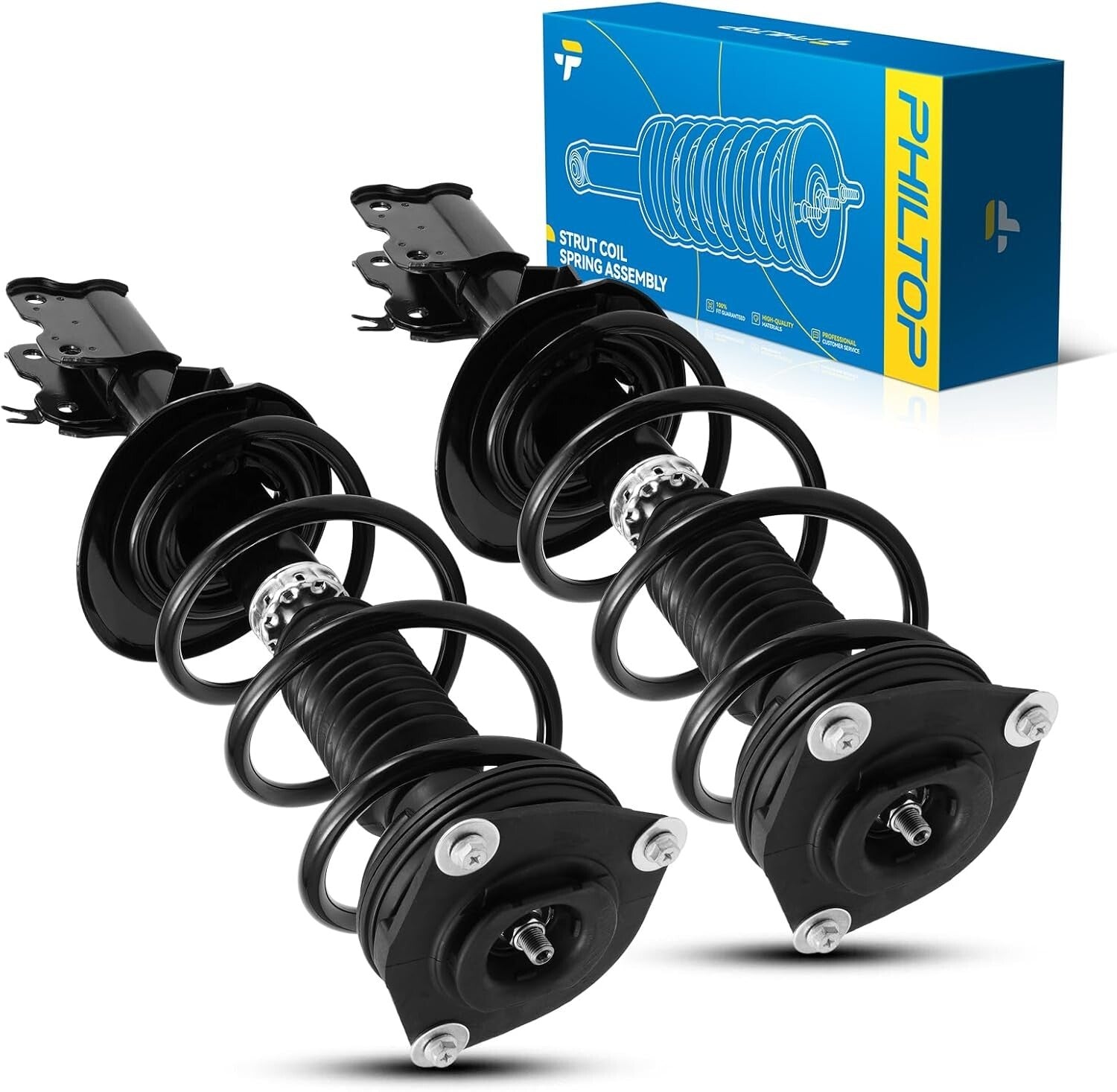 2-Piece Front Struts with Coil Spring for Rogue 2008-2012 - Metal Quality Design