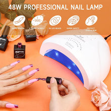 Load image into Gallery viewer, Luxury 36-Color Gel Nail Polish Set with 48W UV Lamp &amp; Essential Manicure Tools