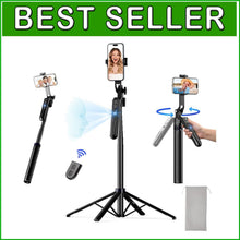 Load image into Gallery viewer, Lightweight Aluminum 3-in-1 Selfie Stick Tripod for Effortless Shooting