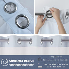 Load image into Gallery viewer, 71" W x 79" L Gradient Blue Shower Curtain - Hotel Quality with Snap-In Liner
