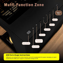 Load image into Gallery viewer, Efficient Mid-Tower Gaming Case: 9 ARGB Fans, Dual Glass, 360mm Radiator Support