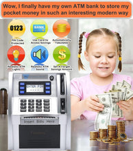 Load image into Gallery viewer, Kid-Friendly ATM Savings Bank with Debit Card &amp; Memory Function for Smart Saving