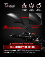 Load image into Gallery viewer, Universal 8MM/10MM Motorcycle Mirrors for Enhanced Visibility - Adjustable 360°
