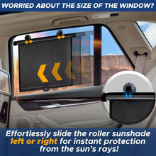 Load image into Gallery viewer, Hassle-Free Privacy with Retractable Baby Car Window Shades - 22" x 24" Size