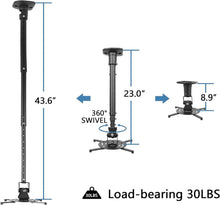 Load image into Gallery viewer, Heavy-Duty Full Motion Projector Mount with Adjustable Height for Home &amp; Office