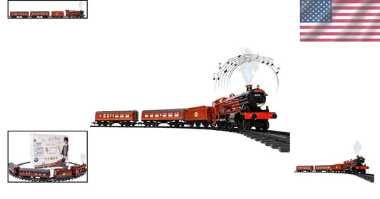 Hogwarts Express Battery-Powered Train Set with Sound, Smoke & Light Effects