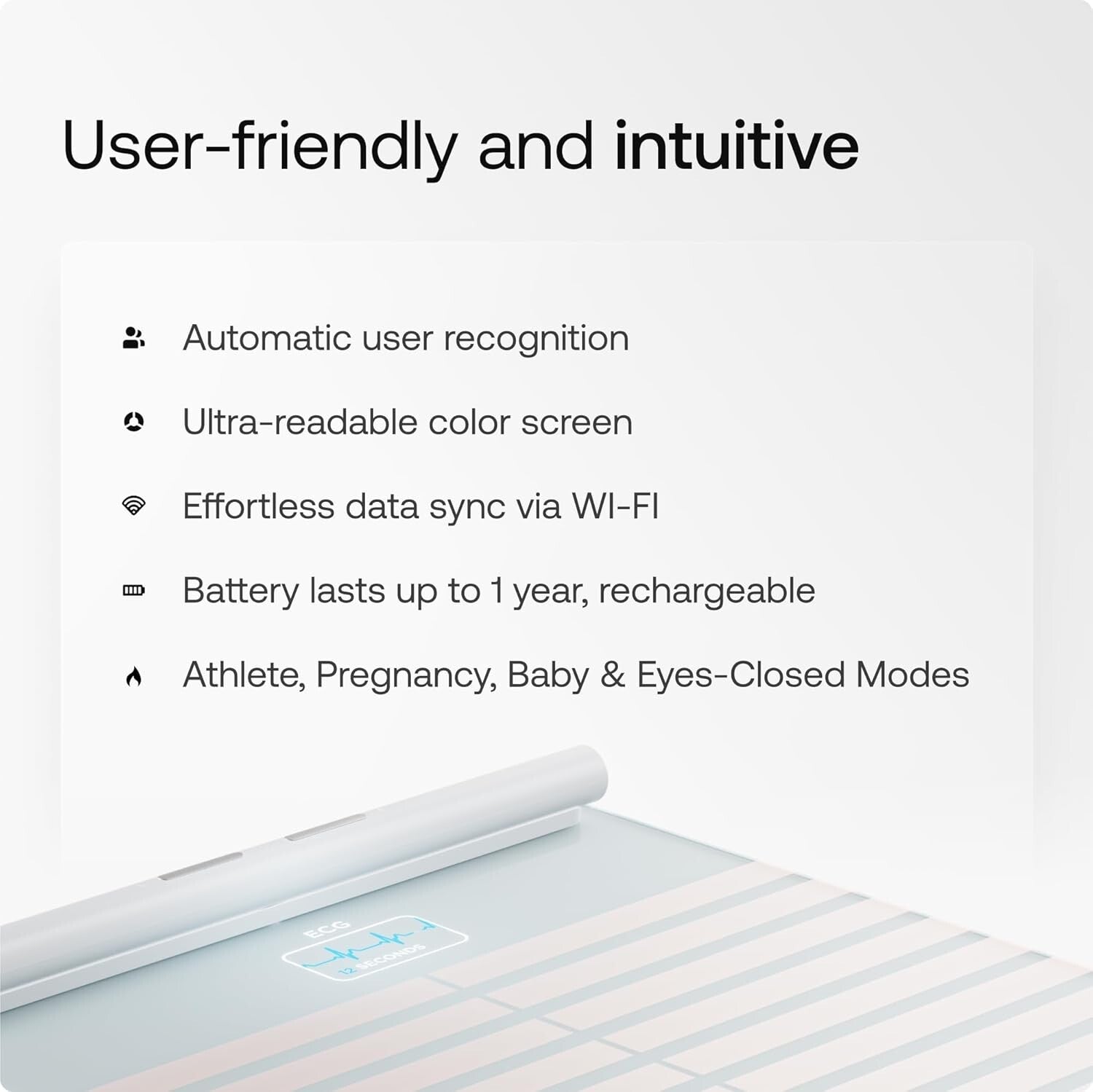 Digital Glass Scale with Muscle Mass Tracker & Heart Rate Monitoring Features