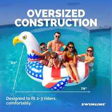 Load image into Gallery viewer, Oversized Americana Eagle Pool Float - Comfortable Ride-On Raft for Adults