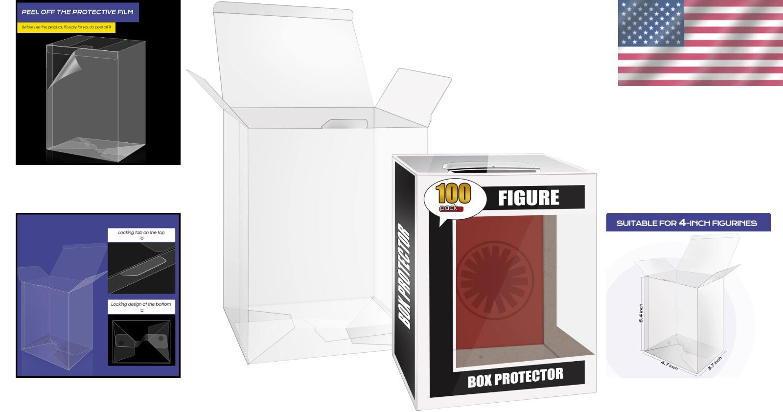 Thick Plastic 100 Pack Funko Pop Protectors - Ideal for Collectible Display
