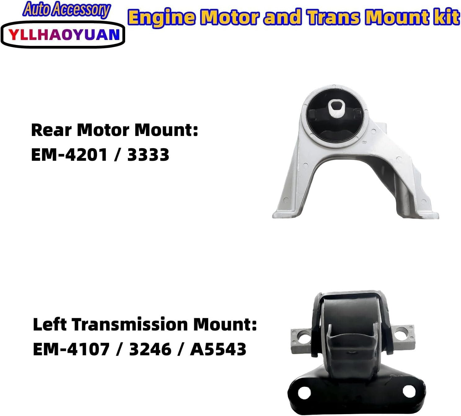 Premium Engine Mount Kit for Dodge Journey 2011-2019 - 4Pcs - Easy Install