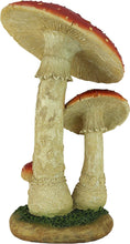 Load image into Gallery viewer, Lightweight Mystic Mushroom Statue: Hand-Cast Red Garden Decor - 12.99” Tall