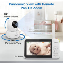 Load image into Gallery viewer, Pan &amp; Tilt Video Baby Monitor with 5'' LCD, Secure Transmission, Up to 1000ft