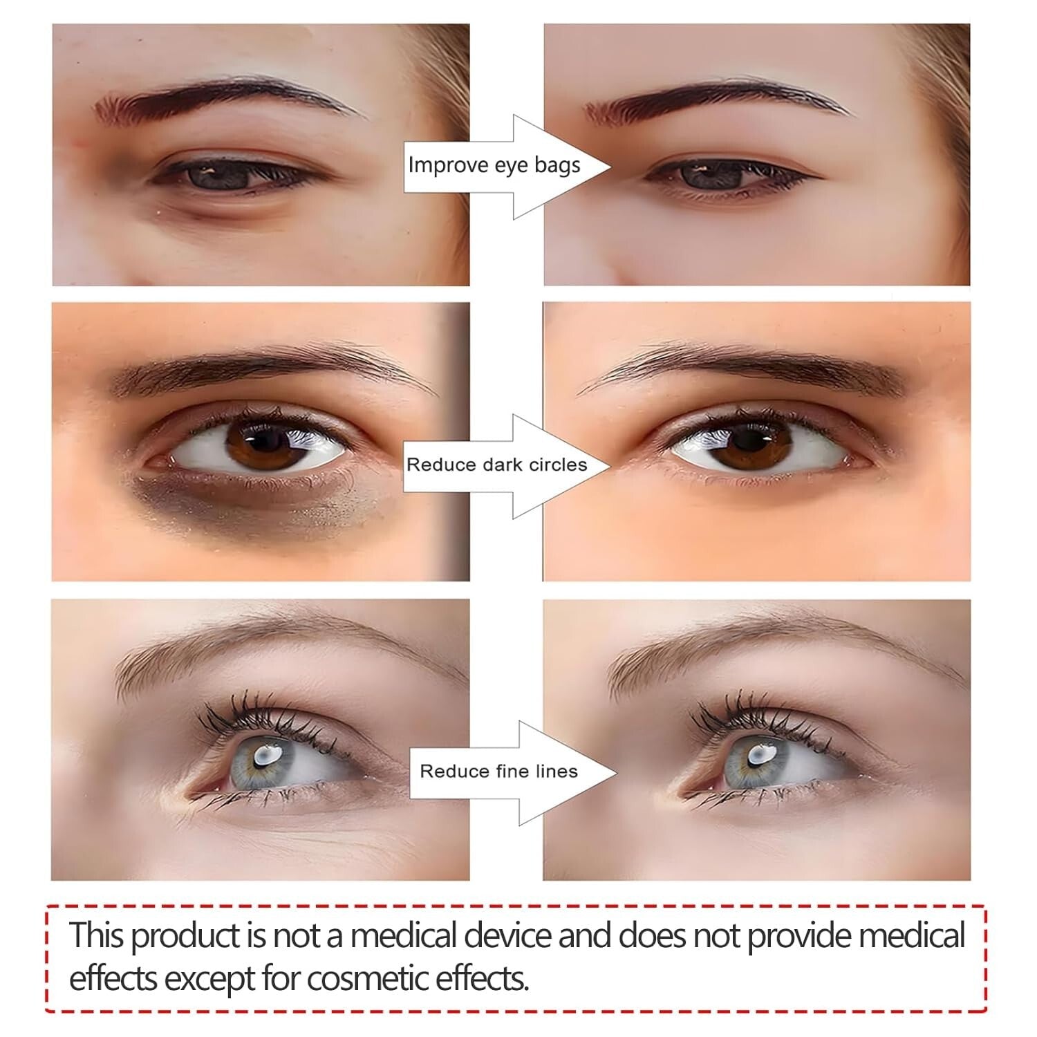 Professional Red Light Glasses for Under Eye Care- Reduce Puffiness and Wrinkles