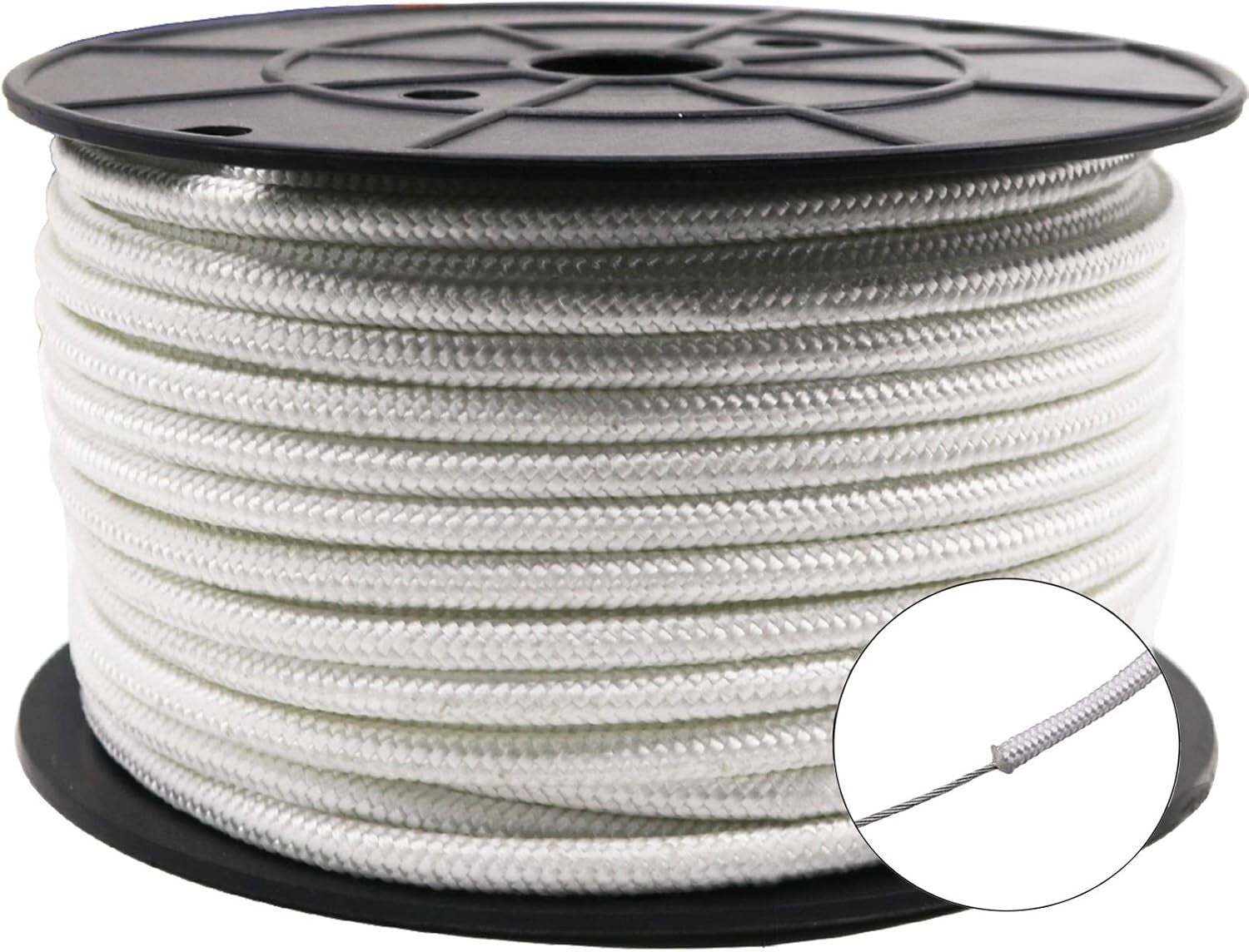 100 Feet Steel Core Flag Line with UV Resistance - Premium Weatherproof Rope