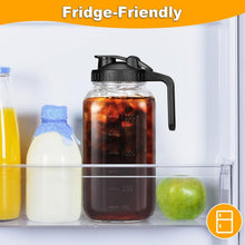 Load image into Gallery viewer, Stylish 64oz Glass Mason Pitcher with Leak-Proof Lid for Iced Beverages