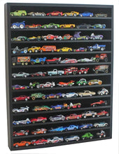 Load image into Gallery viewer, Open Front 1:64 Scale Toy Car Display Case - Wall Mount, No Door, Black